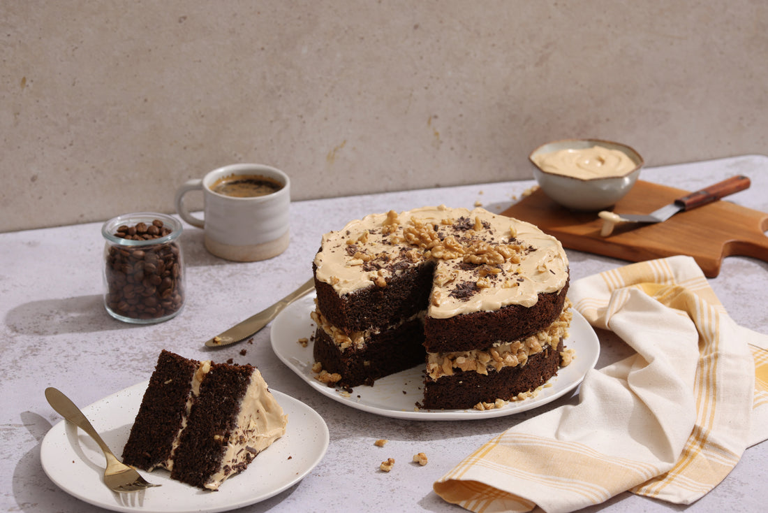 Mocha Coffee Cake with Espresso Buttercream