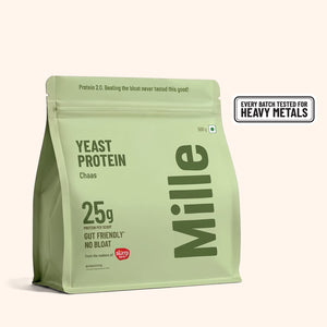 Mille Yeast Protein | Spiced Buttermilk Chaas | 25g Protein/scoop | Savoury Protein Drink | PDCAAS 1.0 | All 9 Essential Amino Acids | Bio-Fermented, Gut Friendly, No Bloat | No Added Sugar | 500g