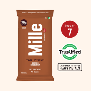 Mille Protein | 25g Protein/Scoop | Coffee Hazelnut Trial Pack of 7 | 38g Trial Pack x 7