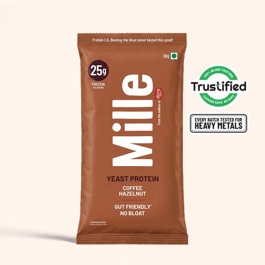 Mille Yeast Protein | Coffee Hazelnut | 25g Protein/scoop | PDCAAS 1.0 | All 9 Essential Amino Acids | Bio-Fermented, Gut Friendly, No Bloat | Vegan   38g Trial Pack