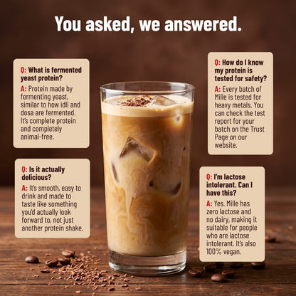 Mille Protein | 25g/Scoop | Coffee Hazelnut | Fermented Yeast Protein |