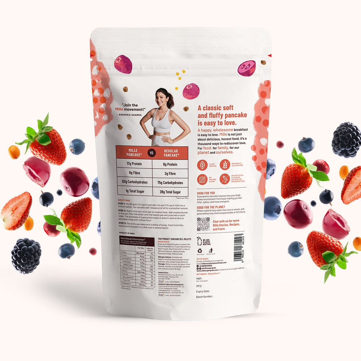 Classic Pancake mix, 0 Sugar | No maida, 17g Protein