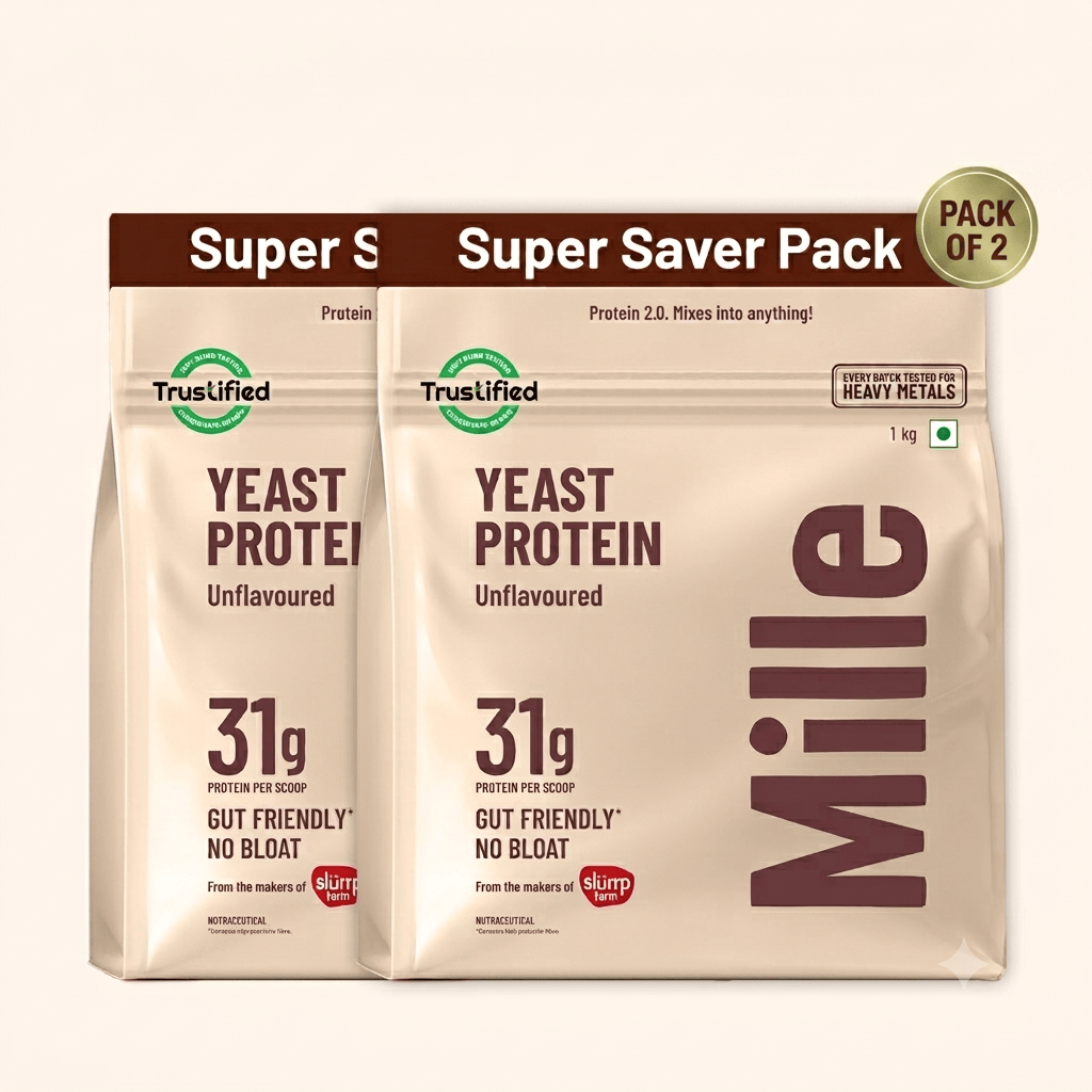 Mille Protein | 31g/Scoop | Unflavoured | Fermented Yeast Protein | No Bloat I Vegan