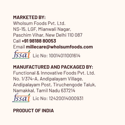 100% Whole Grains (Rice Substitute) Combo - Little/ Kutki Millet & Foxtail/ Kangini Millet