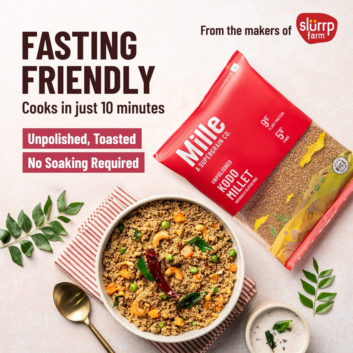 Kodo Millet (Kodra/Arikelu) Fasting Friendly | No Soaking required | Pack of 2
