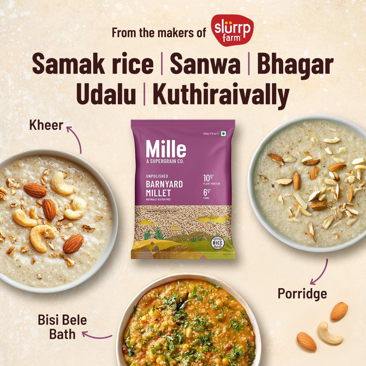 Barnyard millet (Samwa/Samak rice) Fasting Friendly | No Soaking required  | Pack of 2