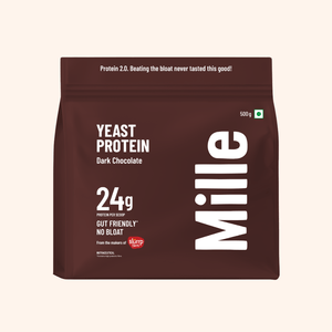 Mille Protein | 24g/Scoop | Dark Chocolate | Fermented Yeast Protein | No Bloat I Vegan